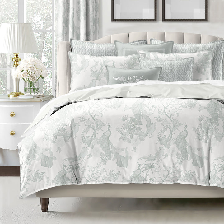 Peacock Lane Toile Sage 8 Piece Coverlet Set Coverlet By Colcha Linens
