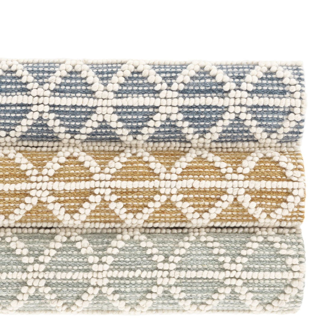 Pembrook Blue Handwoven Wool Rug Rug By Annie Selke