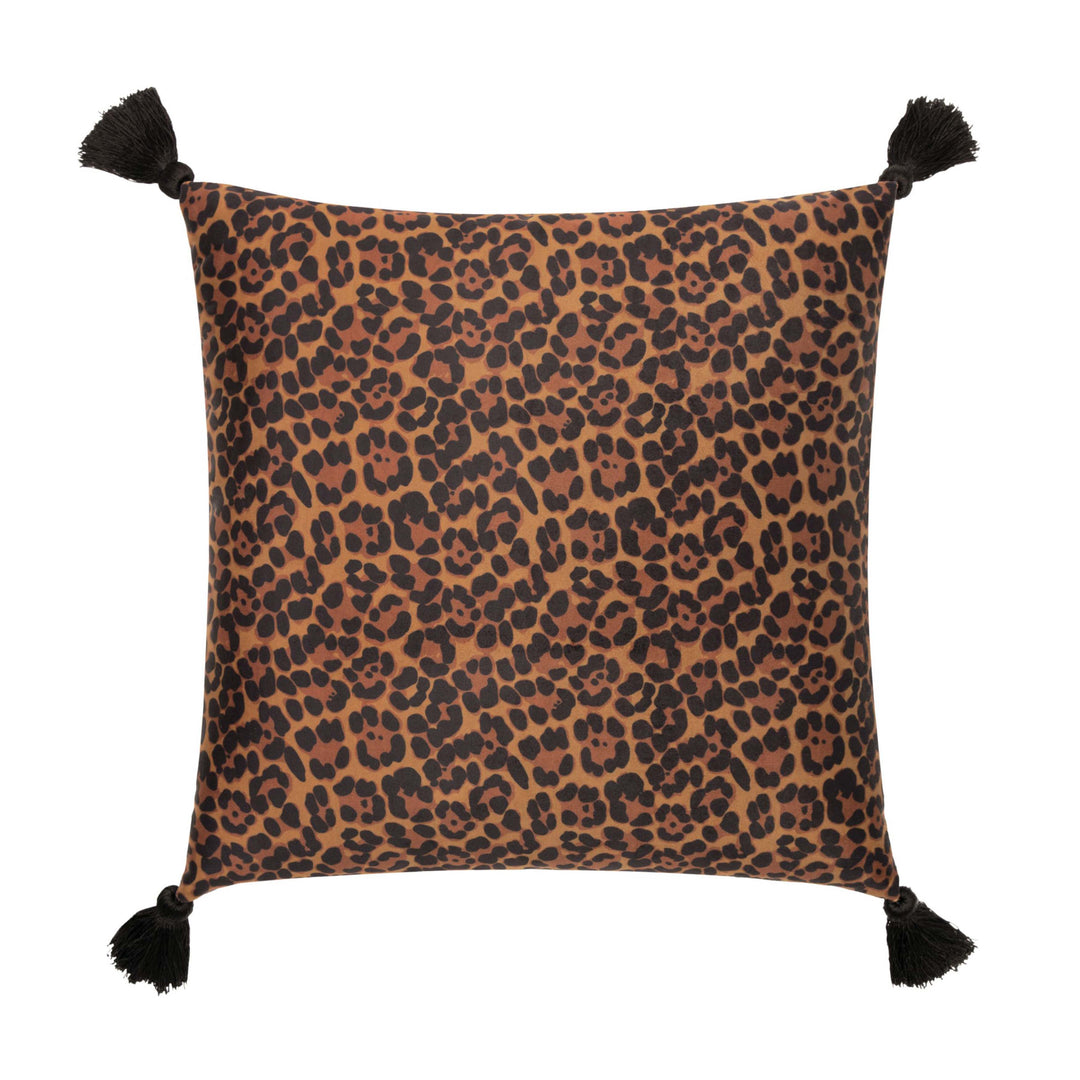 Peruvian Painting Leopard Velvet Decorative Throw Pillow 20" x 20" Throw Pillows By P/Kaufmann