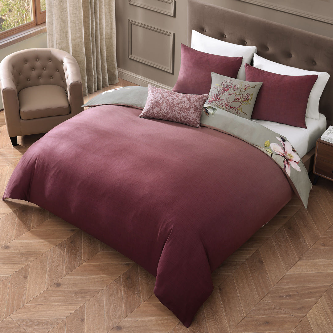 Bebejan Purple Lilies 5 Piece Reversible Comforter Set Comforter Sets By Bebejan®