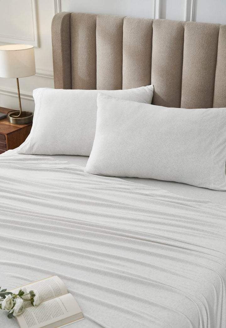 Halston Cotton Melange Jersey Sheet Set Sheet Set By Orchids Lux Home