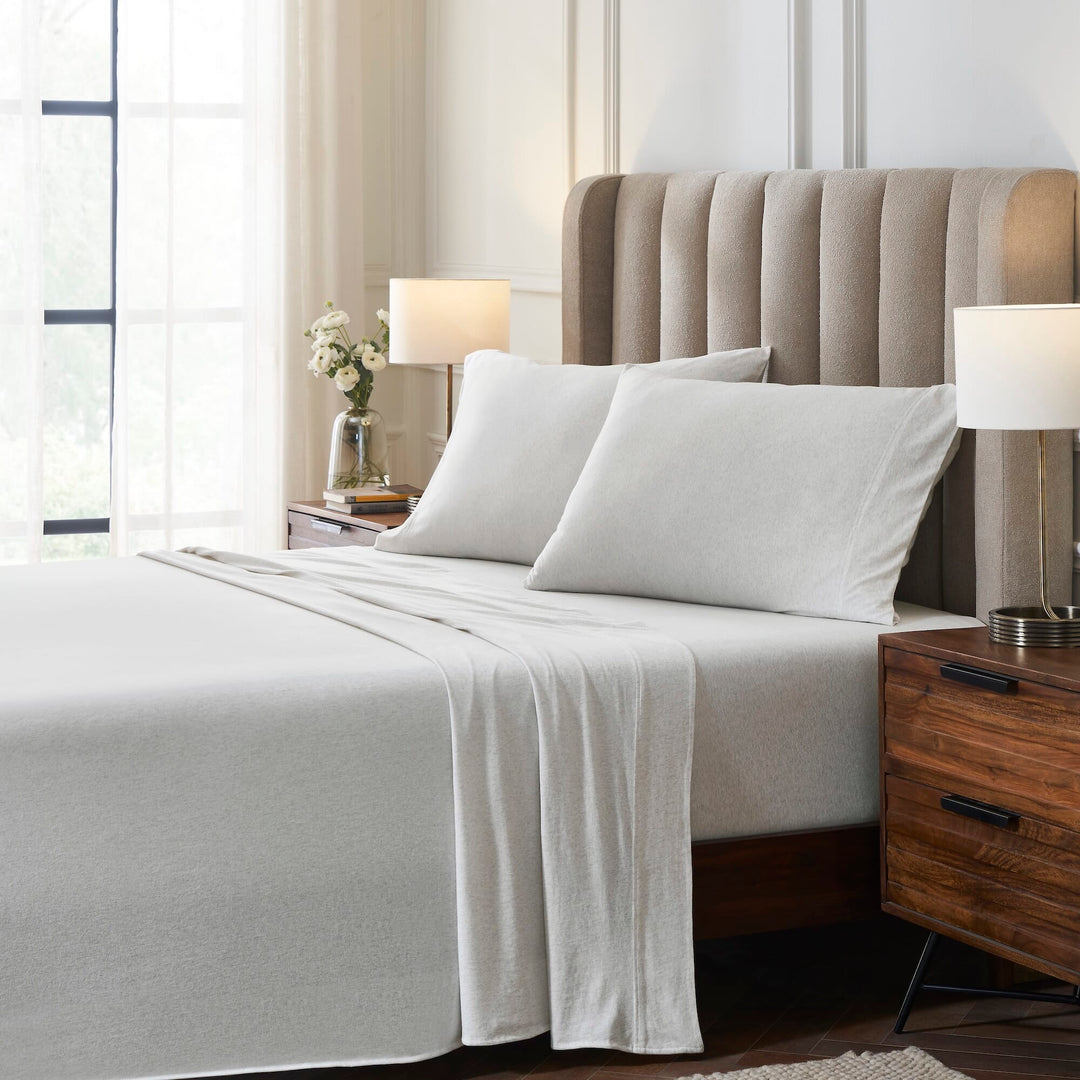 Halston Cotton Melange Jersey Sheet Set Sheet Set By Orchids Lux Home