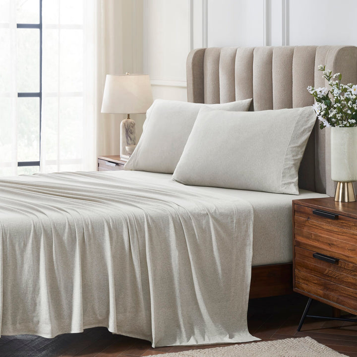 Halston Cotton Melange Jersey Sheet Set Sheet Set By Orchids Lux Home