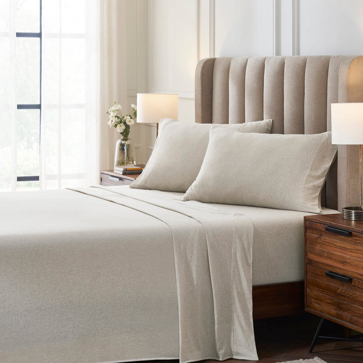 Halston Cotton Melange Jersey Sheet Set Sheet Set By Orchids Lux Home