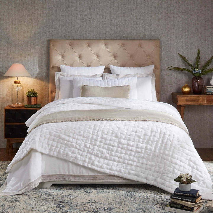 Sophie Hand Pinched Linen Quilt Quilt Sets By Orchids Lux Home
