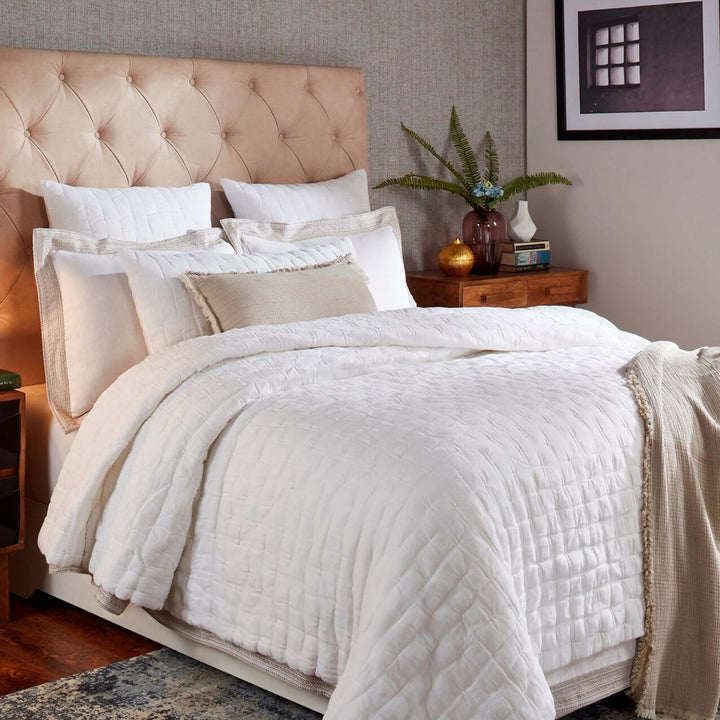 Sophie Hand Pinched Linen Quilt Quilt Sets By Orchids Lux Home