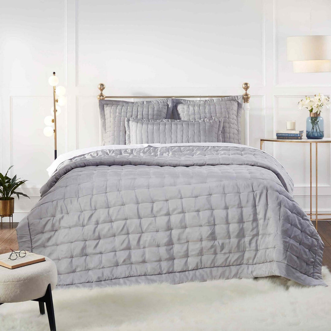 Madison Hand Pinched Silk Quilt Quilt Sets By Orchids Lux Home