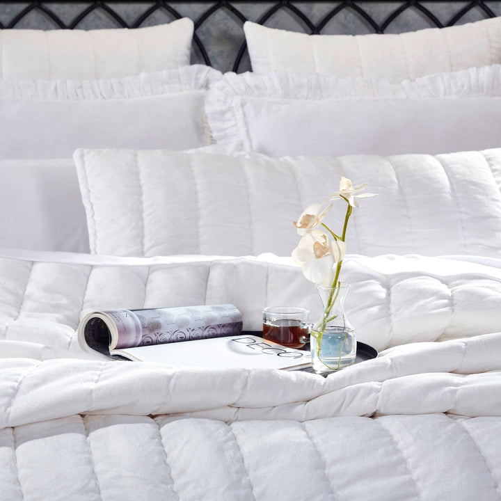 Gatsby Channel Velvet Quilt Quilt Sets By Orchids Lux Home