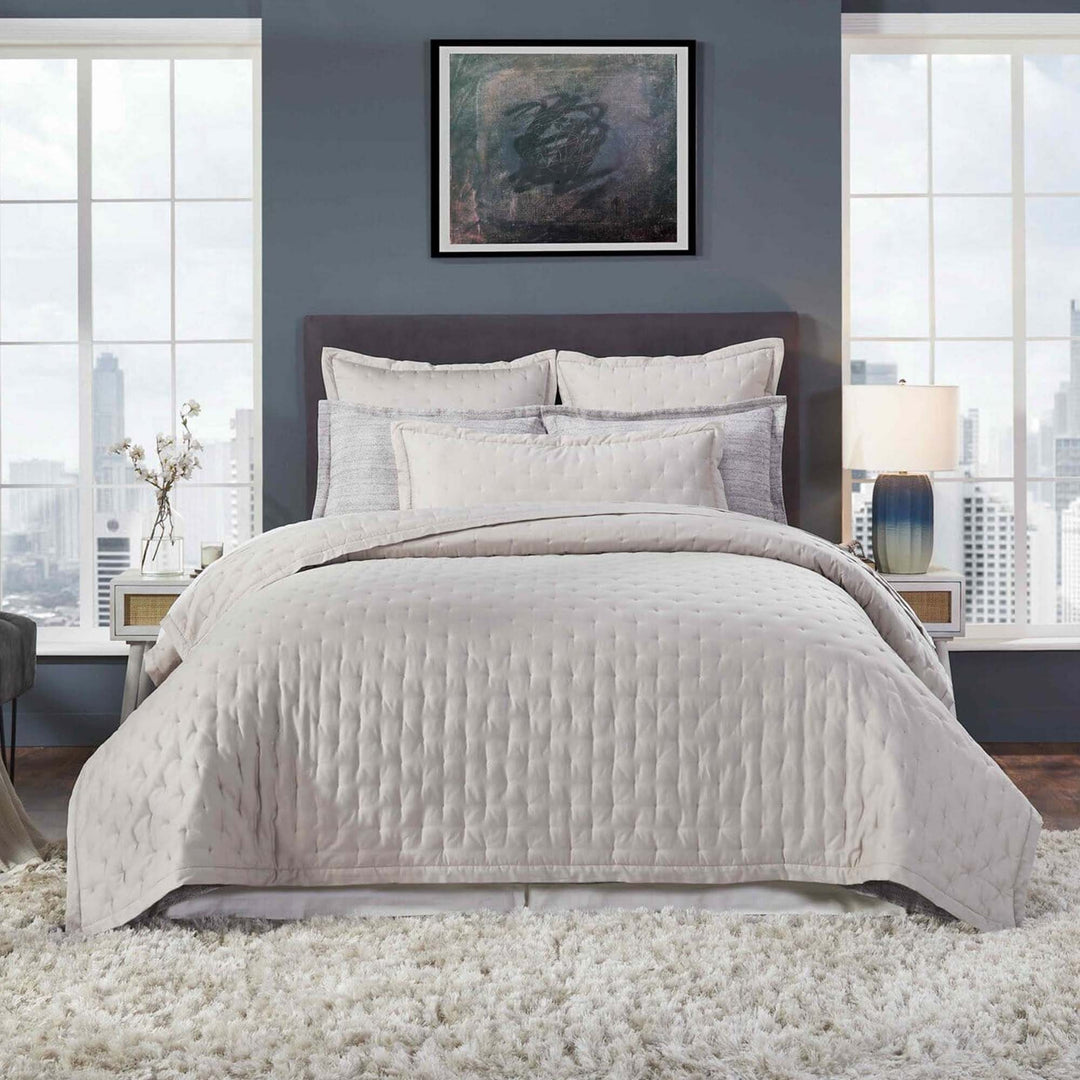 Oscar Tufted Cotton Sateen Quilt Quilt Sets By Orchids Lux Home