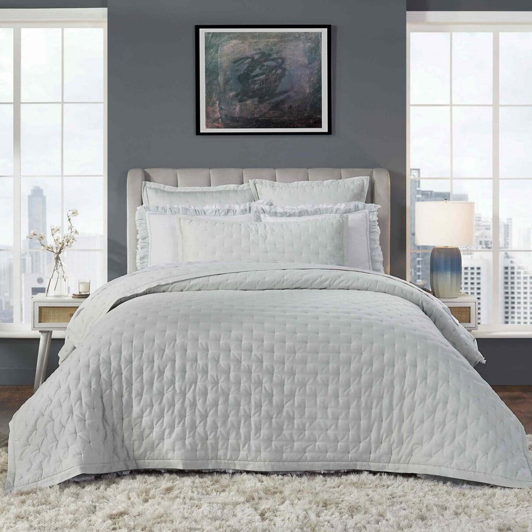 Oscar Tufted Cotton Sateen Quilt Quilt Sets By Orchids Lux Home