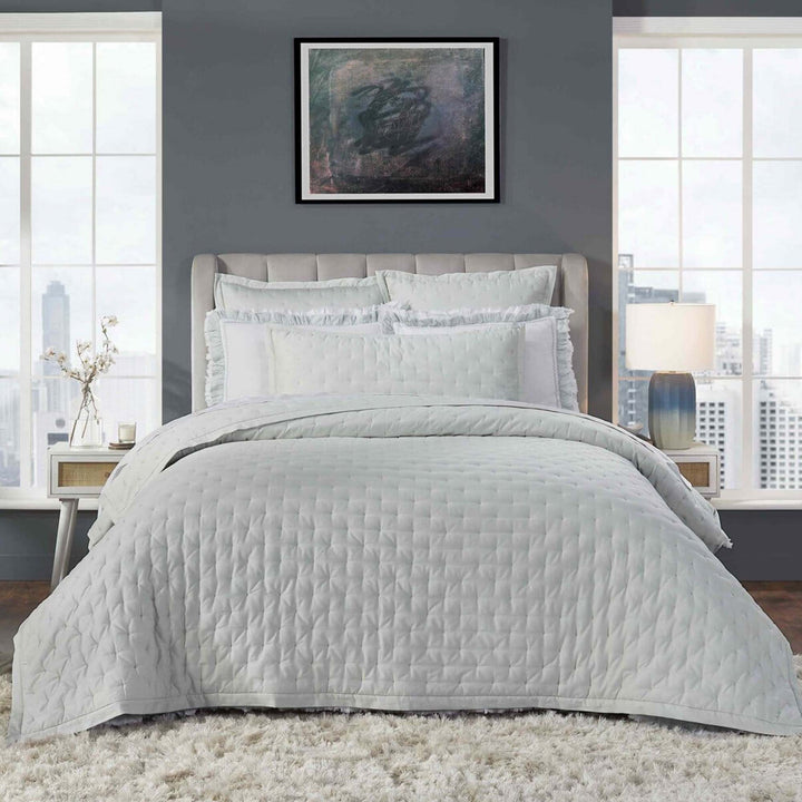 Oscar Tufted Cotton Sateen Quilt Quilt Sets By Orchids Lux Home