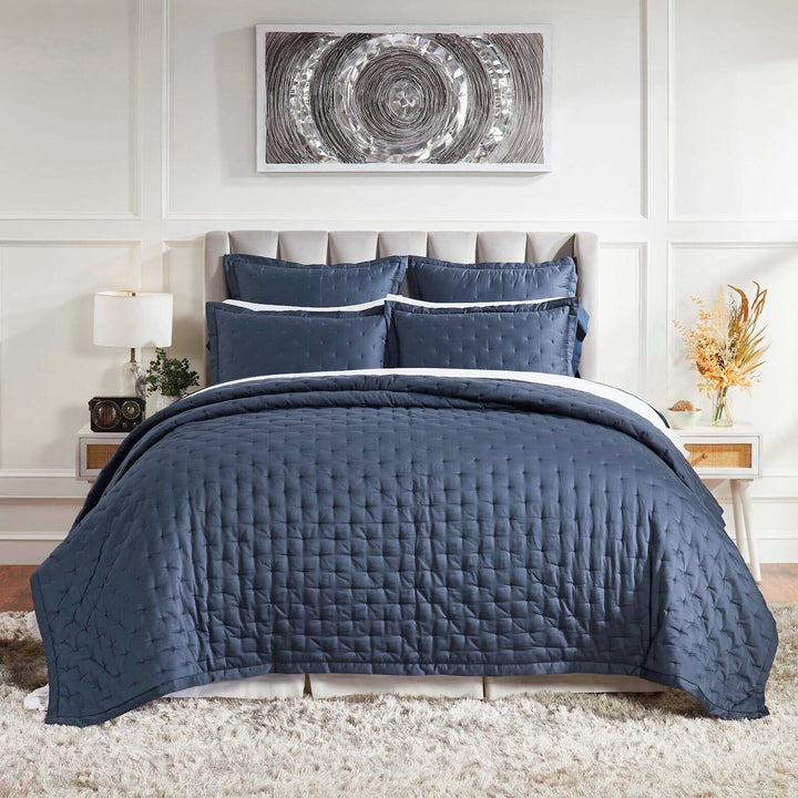 Oscar Tufted Cotton Sateen Quilt Quilt Sets By Orchids Lux Home