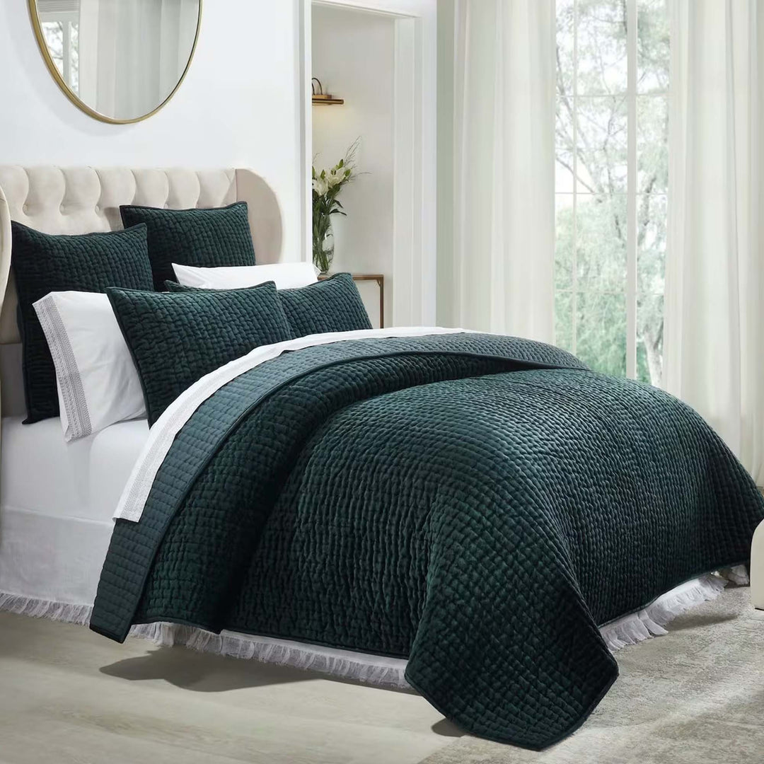 Walton Channel Velvet Quilt Quilt Sets By Orchids Lux Home