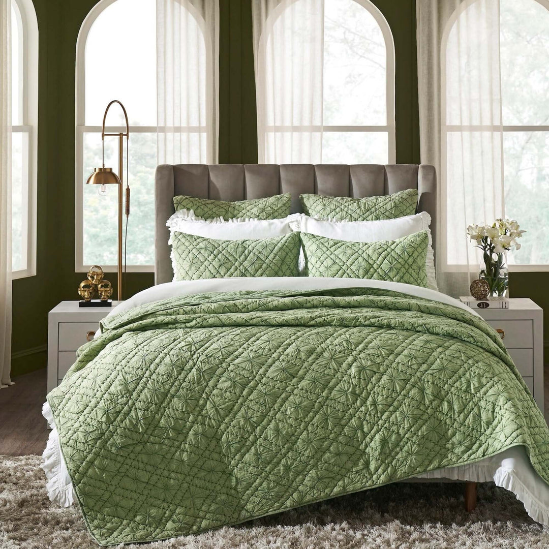 Mirabelle Diamond Hand Quilted Quilt Quilt Sets By Orchids Lux Home