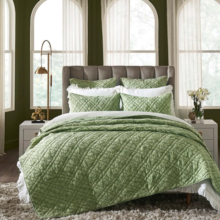 Mirabelle Diamond Hand Quilted Quilt Quilt Sets By Orchids Lux Home