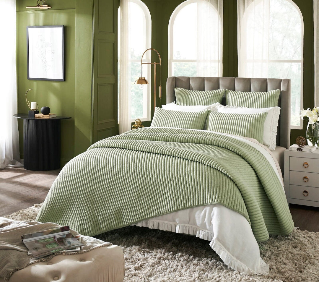 Charlton Cotton Jersey Channel Quilt Quilt Sets By Orchids Lux Home