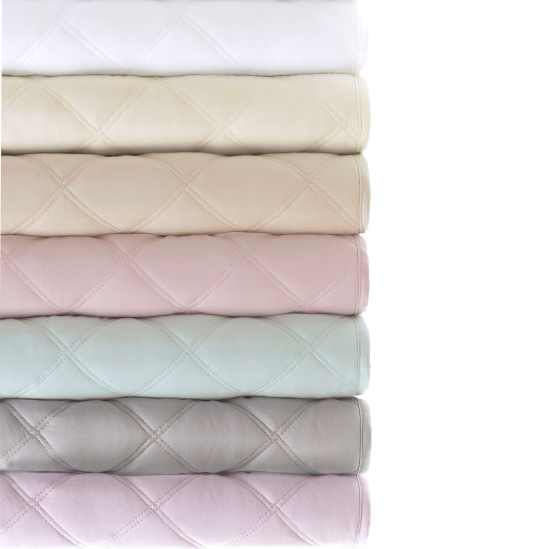 Silken Solid Quilted Coverlet Coverlet By Annie Selke