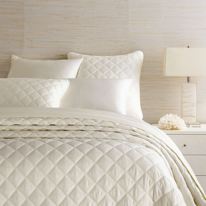 Silken Solid Quilted Coverlet Coverlet By Annie Selke