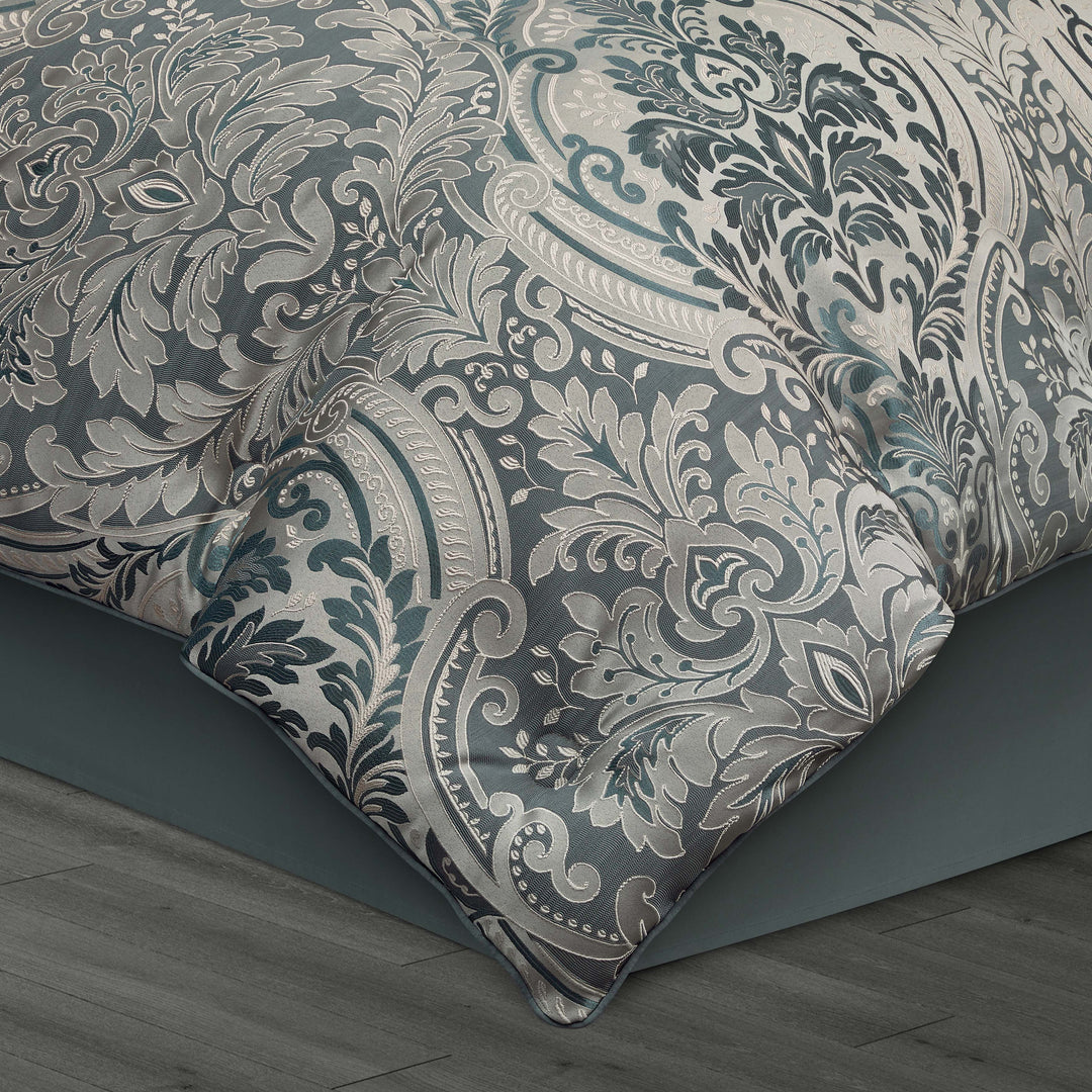 Renata Teal 4 Piece Comforter Set Comforter Sets By J. Queen New York