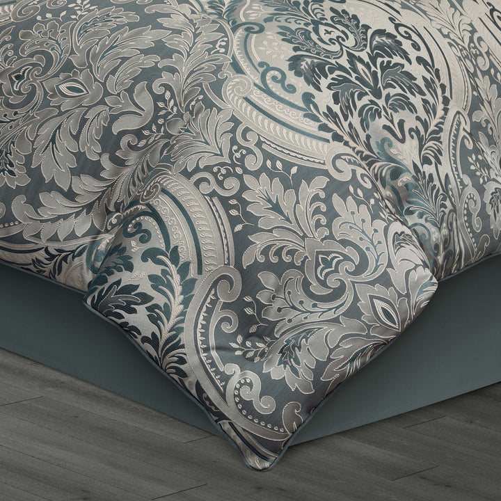 Renata Teal 4 Piece Comforter Set Comforter Sets By J. Queen New York