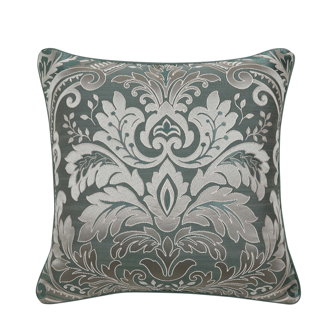 Renata Teal Square Decorative Throw Pillow 20" x 20" Throw Pillows By J. Queen New York