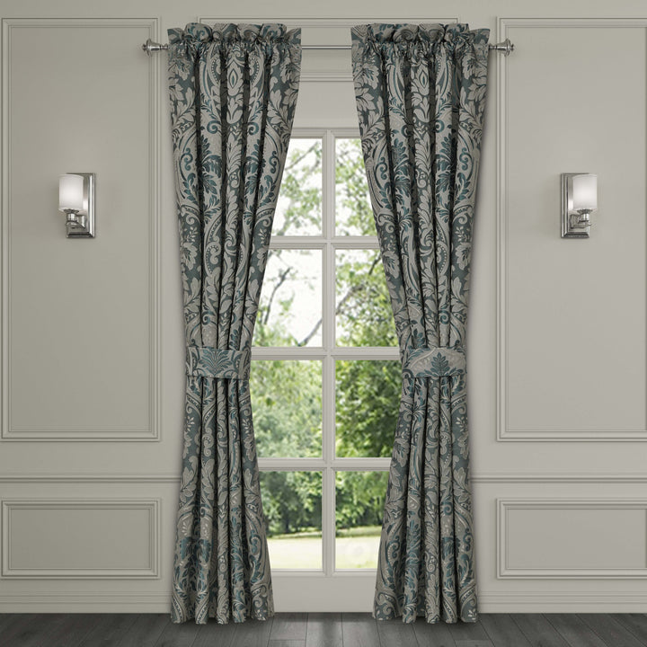 Renata Teal Window Panel Pair Window Panels By J. Queen New York