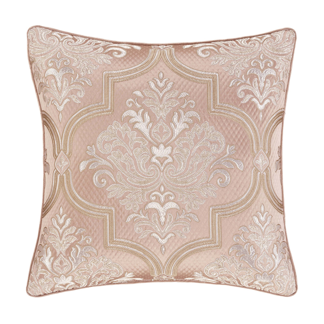 Rosewater Blush Square Decorative Throw Pillow 20" x 20" Throw Pillows By J. Queen New York
