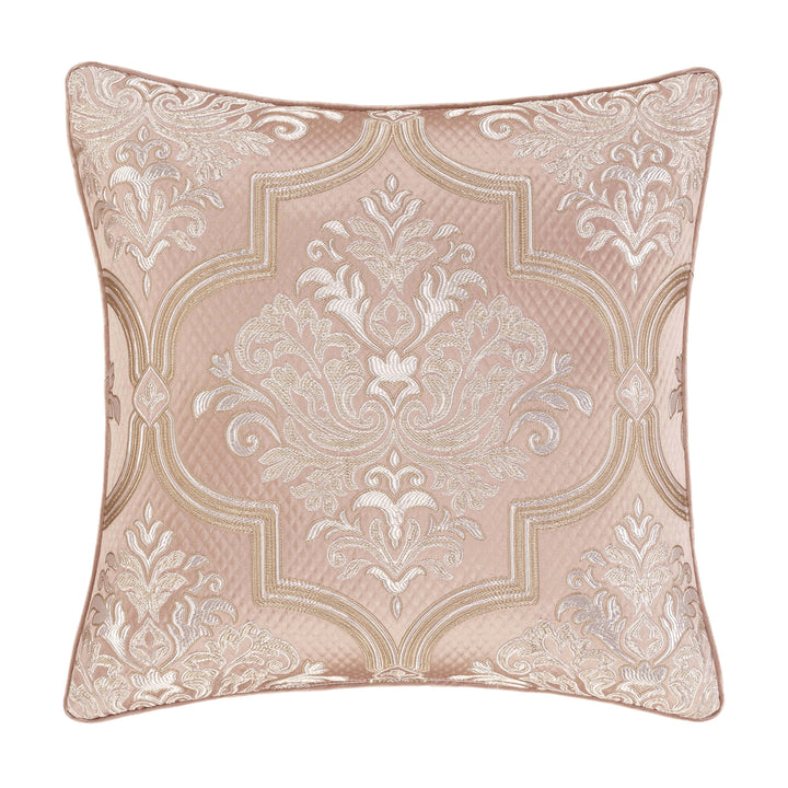Rosewater Blush Square Decorative Throw Pillow 20" x 20" Throw Pillows By J. Queen New York