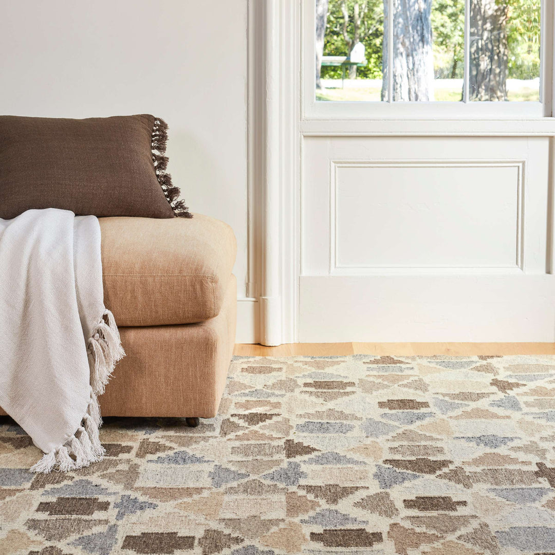 Rufus Stone Kilim Natural Handwoven Wool Rug Rug By Annie Selke