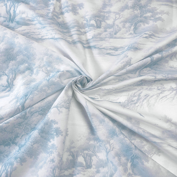 Rustic Cabin Toile Cornflower 8 Piece Coverlet Set Coverlet By Colcha Linens