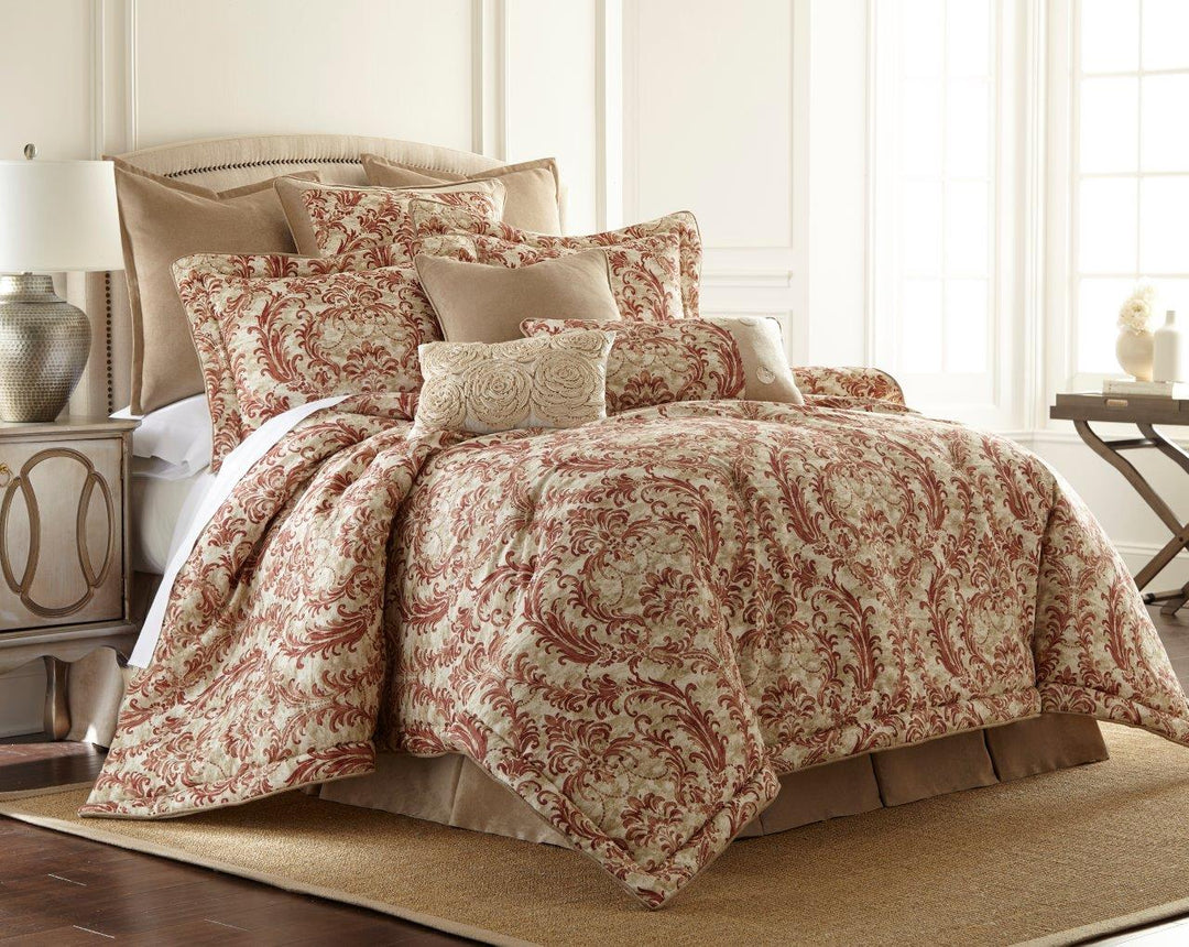 Sherry Kline Savannah Damask 6-Piece Comforter Set Comforter Sets By Pacific Coast Home Furnishings