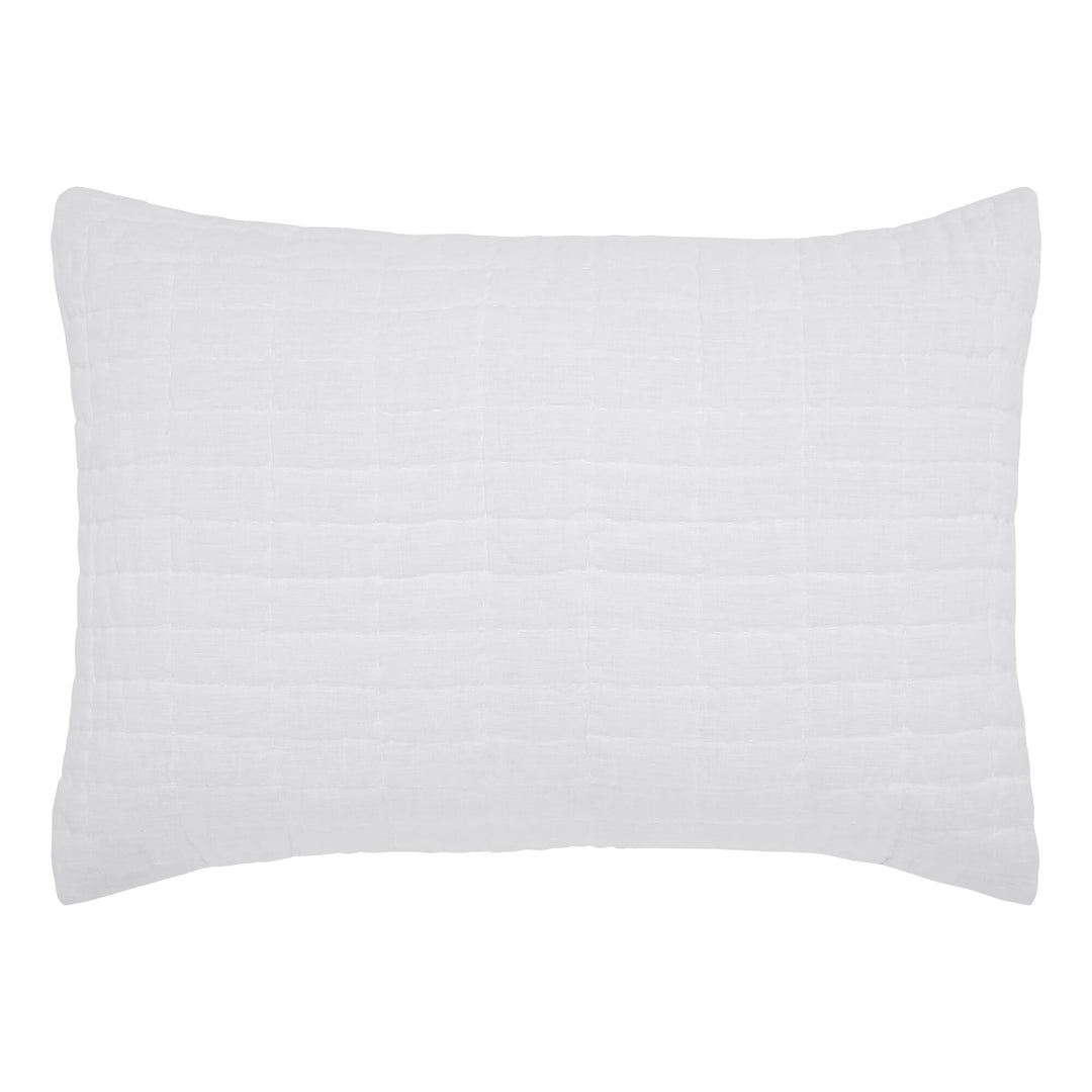 Logan Grid European Linen Sham Sham By Orchids Lux Home