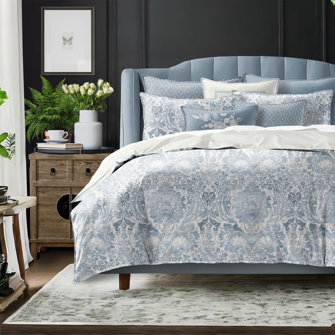 Savannah Cornflower 8 Piece Duvet Cover Set Duvet Covers By Colcha Linens