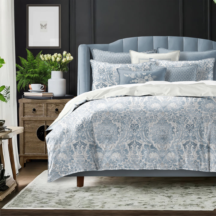 Savannah Cornflower 8 Piece Comforter Set Comforter Sets By Colcha Linens