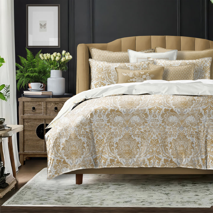 Savannah Gold 8 Piece Duvet Cover Set Duvet Covers By Colcha Linens