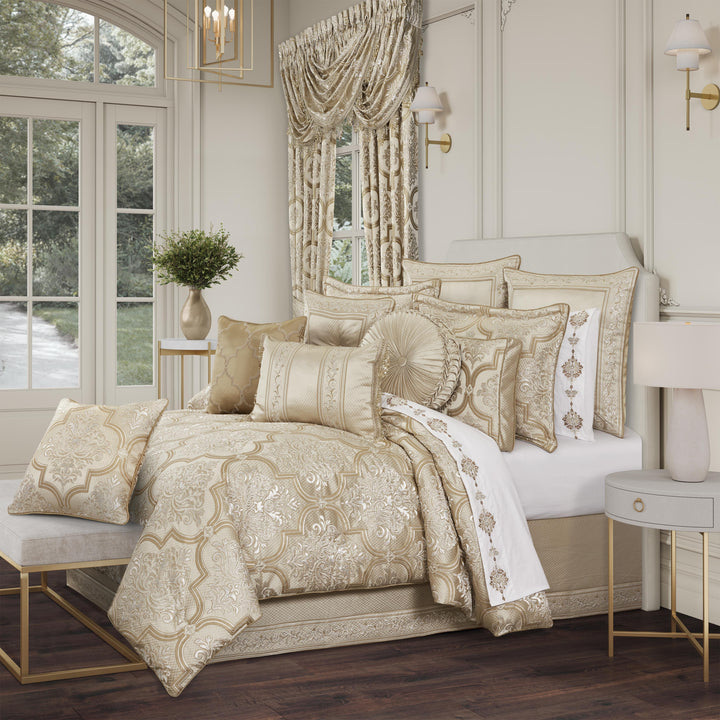 Sezanne Champagne 4 Piece Comforter Set Comforter Sets By J. Queen New York