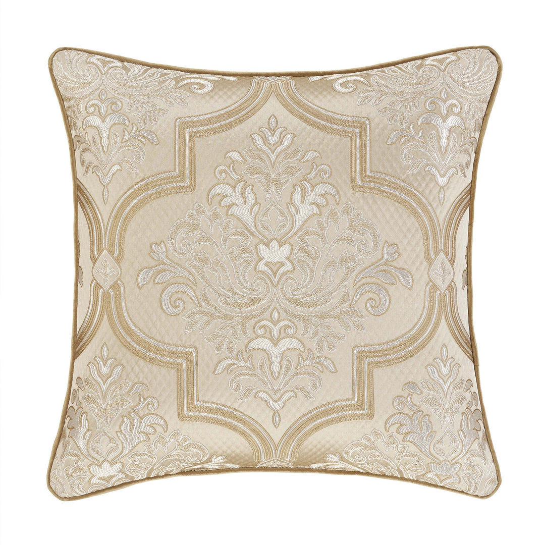 Sezanne Champagne Square Decorative Throw Pillow 20" x 20" Throw Pillows By J. Queen New York