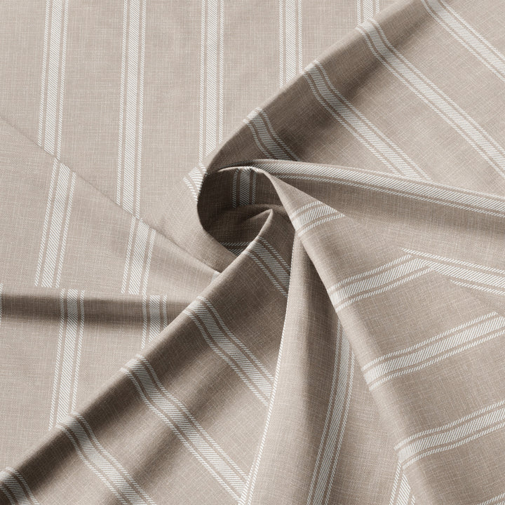 Shay Broad Tic Stripe Natural 8 Piece Duvet Cover Set Duvet Covers By Colcha Linens