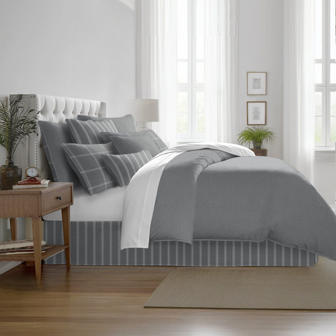 Shay Solid Gray 8 Piece Coverlet Set Coverlet By Colcha Linens