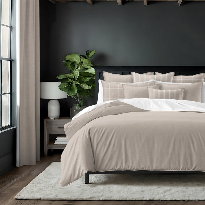 Shay Solid Natural 8 Piece Duvet Cover Set Duvet Covers By Colcha Linens