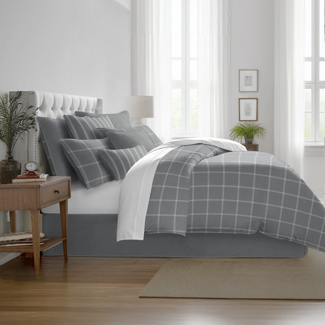 Shay Window Pane Gray 8 Piece Coverlet Set Coverlet By Colcha Linens