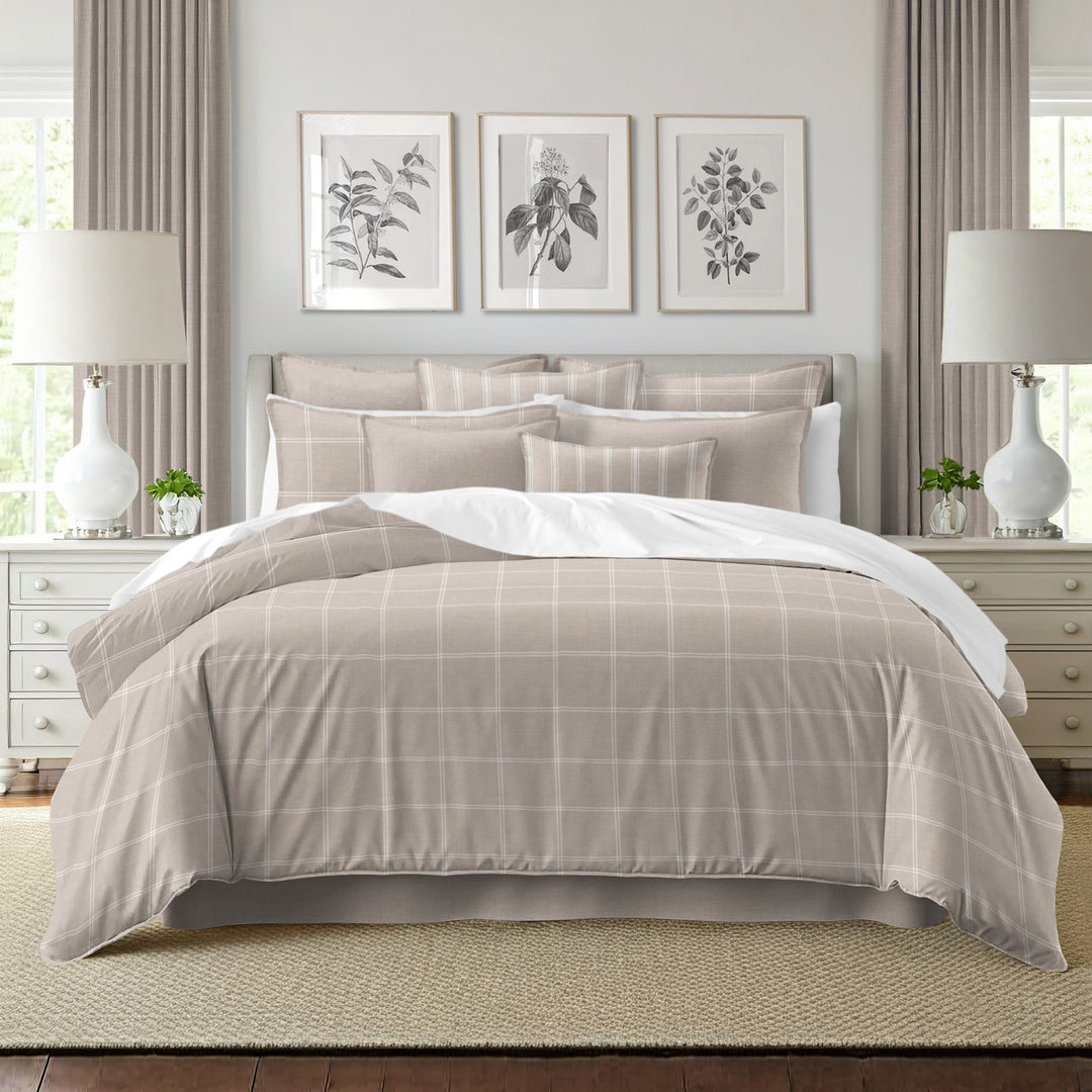 Shay Window Pane Natural 8 Piece Coverlet Set Coverlet By Colcha Linens