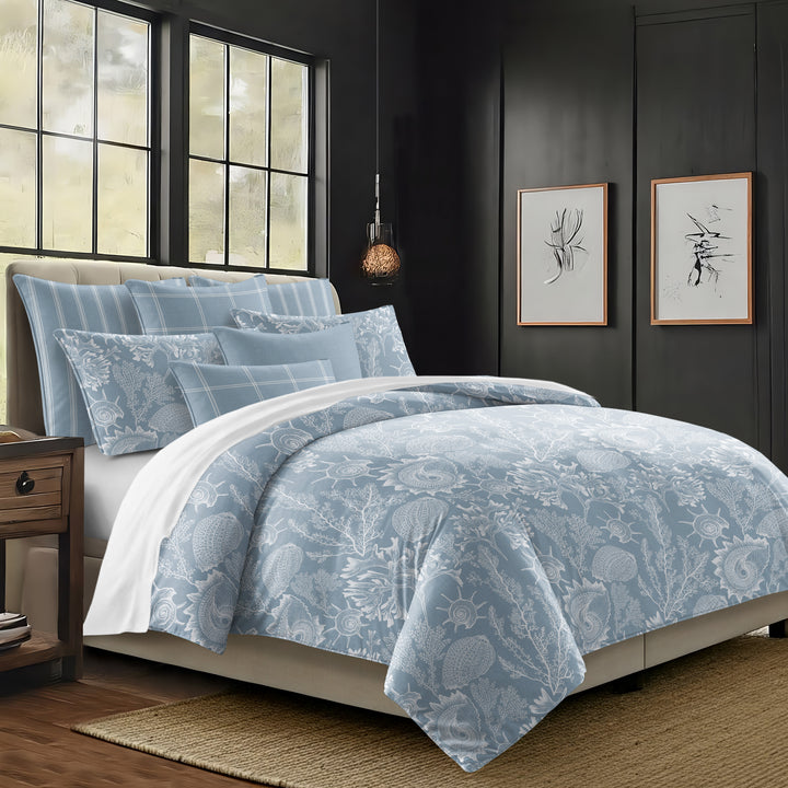 Shellabrate Cornflower Blue 8 Piece Coverlet Set Coverlet By Colcha Linens