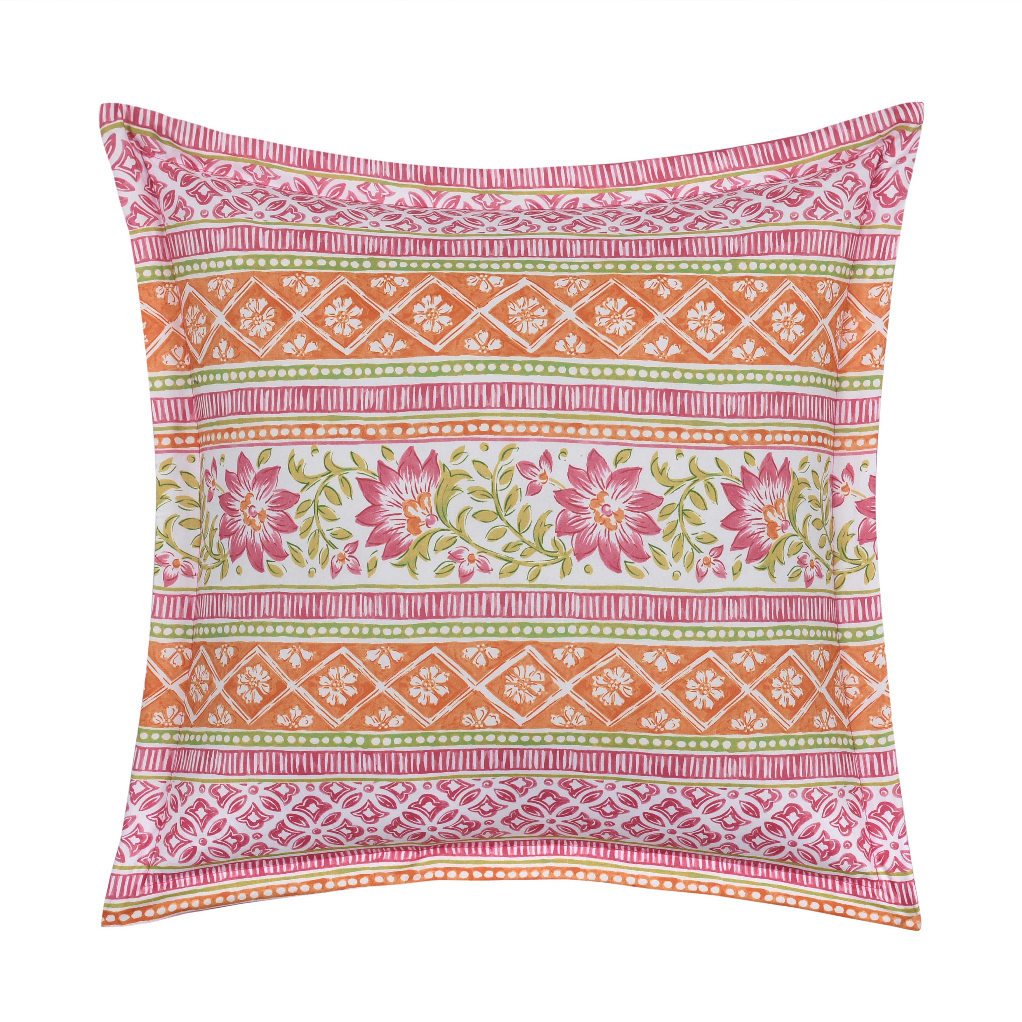 Shiloh Pink Square Decorative Throw Pillow 18