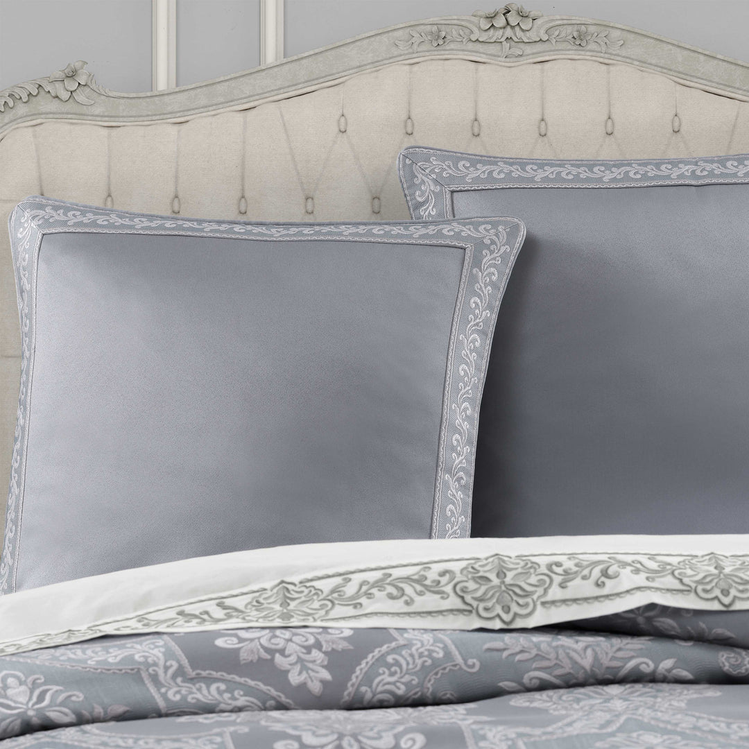 Sondra Powder Blue Euro Sham - Final Sale Euro Sham By US Office - Latest Bedding