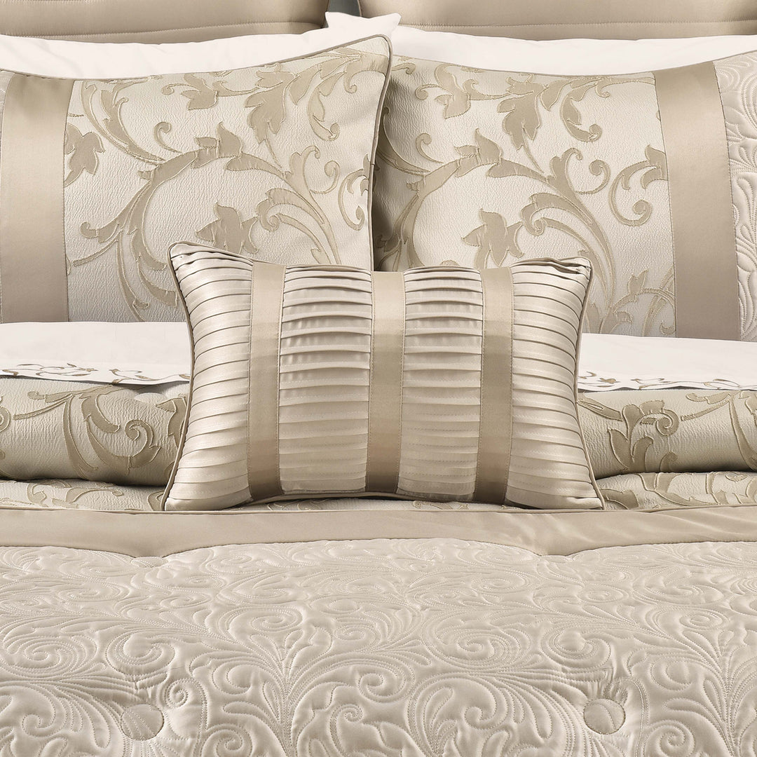 Spectra Taupe Boudoir Decorative Throw Pillow 20" x 14" Throw Pillows By J. Queen New York