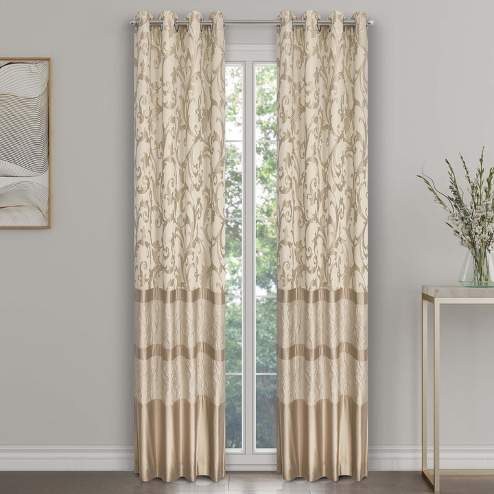 Spectra Taupe Grommet Panel Pair Window Panels By J. Queen New York