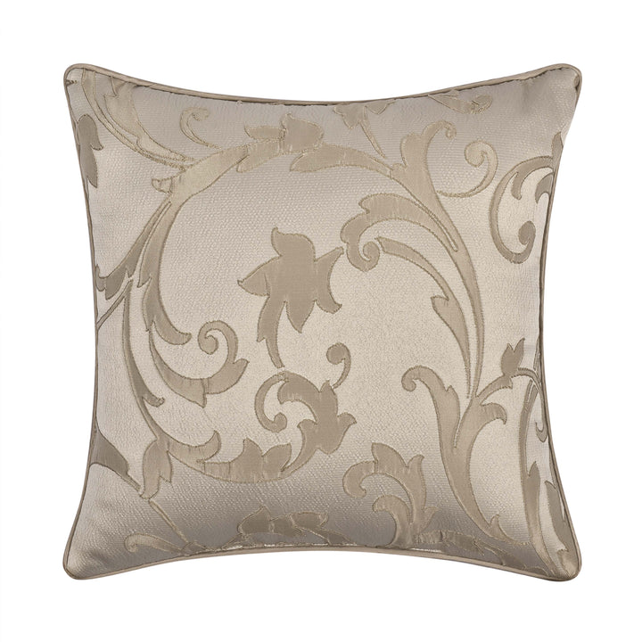 Spectra Taupe Square Decorative Throw Pillow 16" x 16" Throw Pillows By J. Queen New York