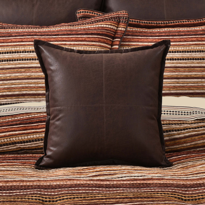 Sundance Brown Square Decorative Throw Pillow 18" x 18" Throw Pillows By J. Queen New York