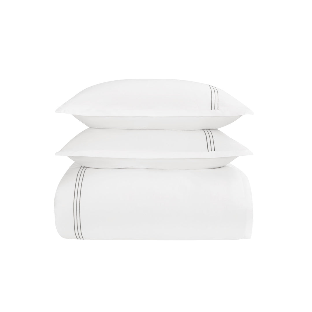 Sylph White/Gray 3 Piece Comforter Set